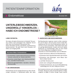 Patienteninformation Endometriose Bundesärztekammer 