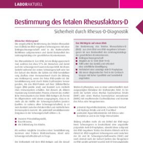 LaborAktuell: Bestimmung des fetalen Rhesusfaktors-D 